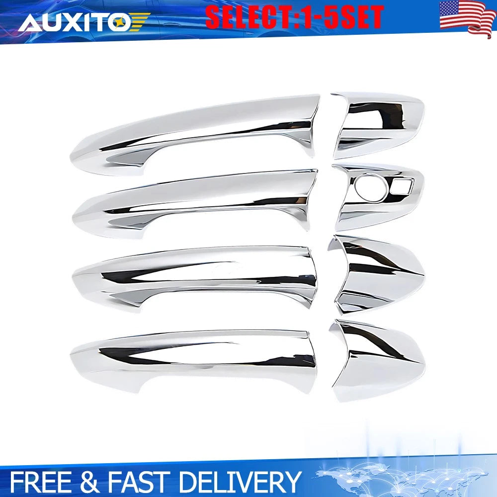 Chrome Door Handle Keyhole Cover Trim for Benz GLK CLA GLA Class (2014–2020)
