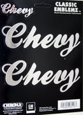 Chevy Script Logo Chrome Decal Sticker for Chevrolet Truck (GM SS)