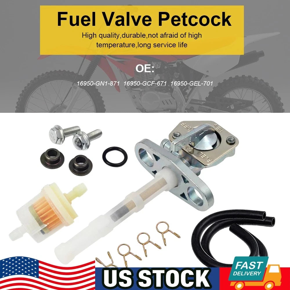 Fuel Petcock Valve for Honda XR/CRF50 70 80 100 230 (2000–2023)