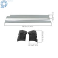 Rocker Panels Set of 2 for Dodge Ram 1500 2500 3500 (2009–2018) Silver & Black