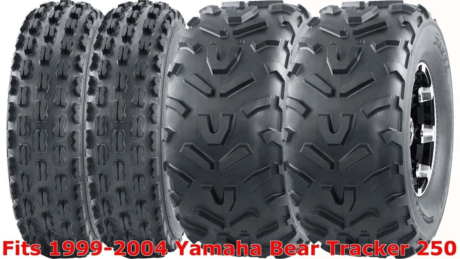 Full Tire Set 22x7-10 & 22x11-10 for Yamaha Bear Tracker 250 (1999–2004)