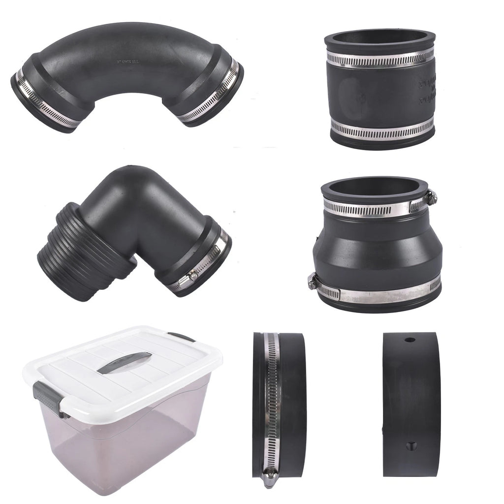 RV Sewer Hose Fittings Adapter Kit for RVs (Fits Various Models)
