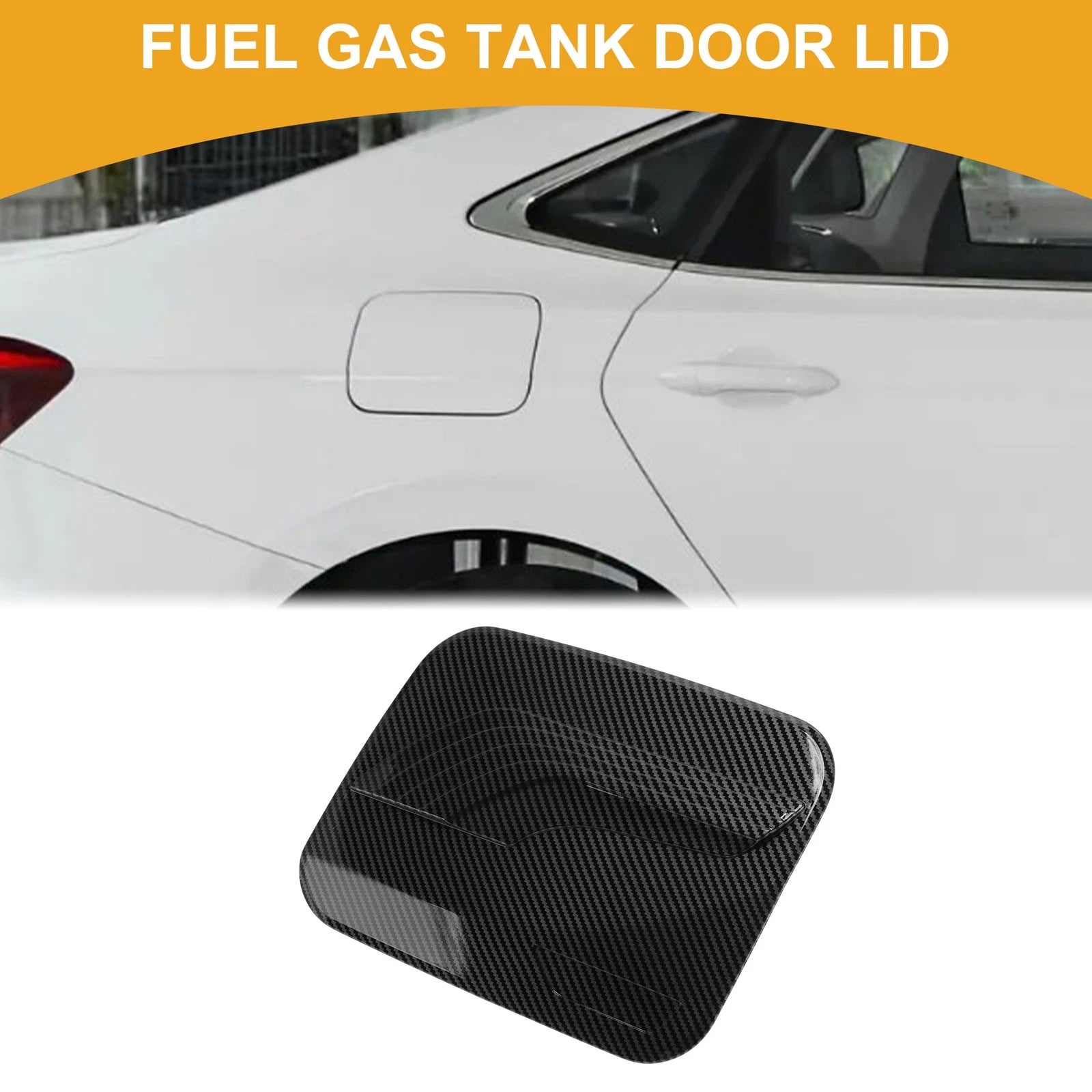 Fuel Tank Door Cap for Toyota RAV4 (2019–2025) Carbon Fiber Black