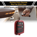 Set of 4 Key Fob Shell Cases for Dodge Charger (2020) Black Red
