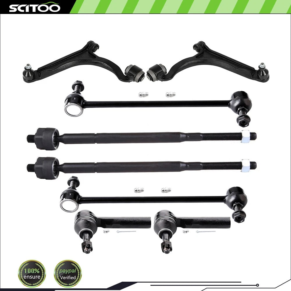 8Pcs Control Arm Ball Joint Tie Rod End Sway Bar for Chrysler Pacifica (2004–2008)