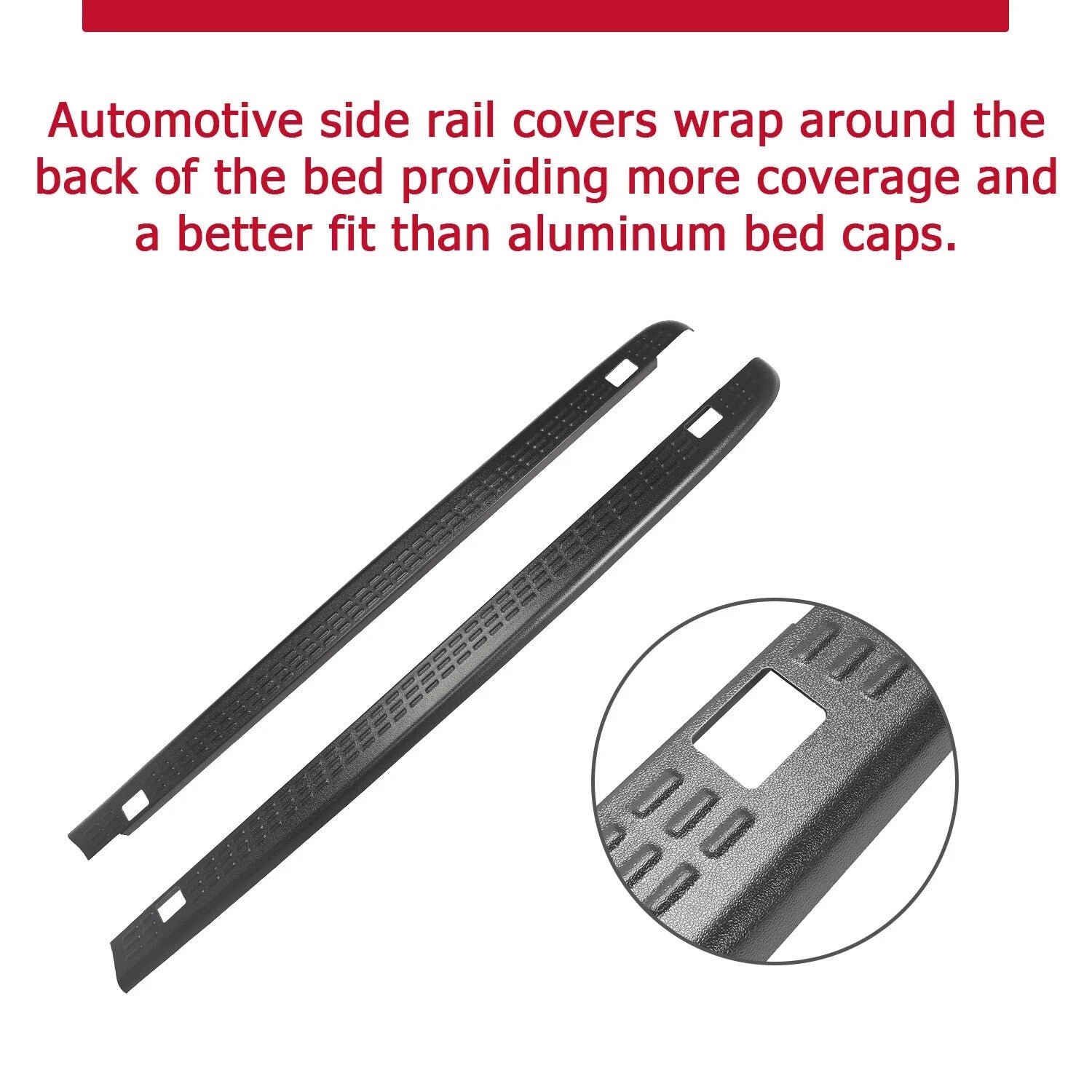 Bed Rail Caps with Holes for Silverado 1500/2500/3500 (2007–2013) 6.5ft