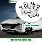 40 Pcs Door Trim Panel Clips Fastener Rivet for Mazda 3 (2004–2009) No.GJ6R68ABX