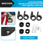 4X Bullbar Pipe Mount Bracket Clamps for Ford Ranger