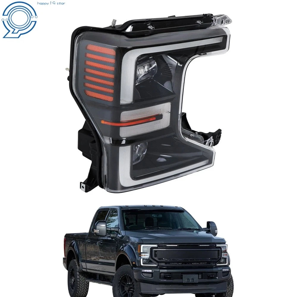 Full LED Headlight for Ford F250 F350 (2020–2022) Black Trim Right
