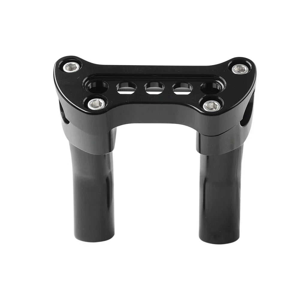 4" Tall Pullback Handlebar Riser 5-Hole Clamp for Harley Tour Super