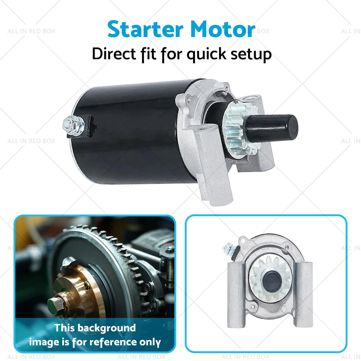 Starter Motor for John Deere AM122435 (Compatible with Johnson Electric, Kohler, Lester)