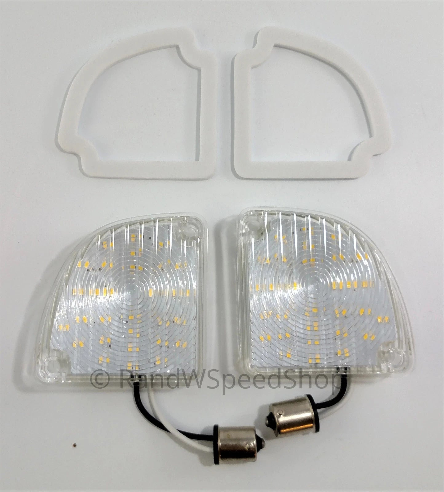 LED Reverse Backup Lamps w Gaskets for Chevy GMC Fleetside Truck (1967–1972)