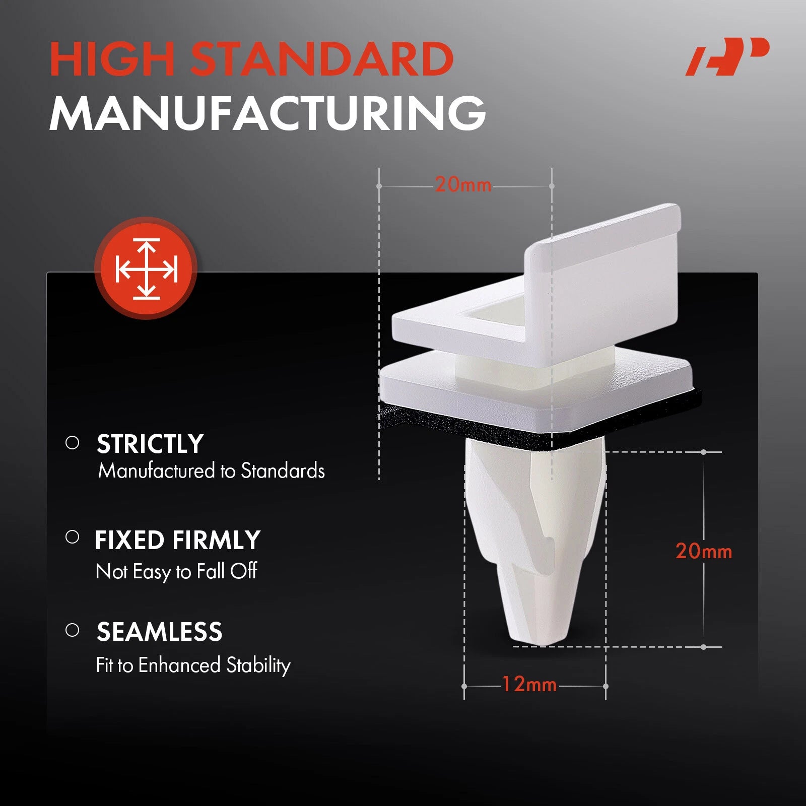 50Pcs Nylon Rocker Panel Moulding Clips for Honda Civic