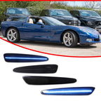 Set of 4 Smoke Ice Blue LED Side Marker Lights for Chevy Corvette C6 (2005–2013)