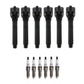 Set of 6 Ignition Coils & U-Groove Spark Plugs for 200 Charger Pilot V6