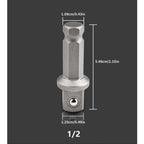 1/2in Connecting Rod Hex to Square Quick Release for Mechanics (1pc)