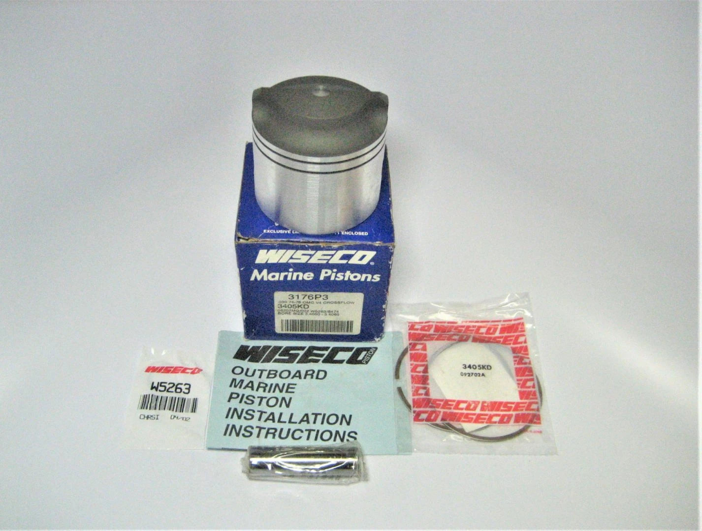 Wiseco Piston Kit 3176P3 for Johnson Evinrude OMC 85HP (1974–1978)