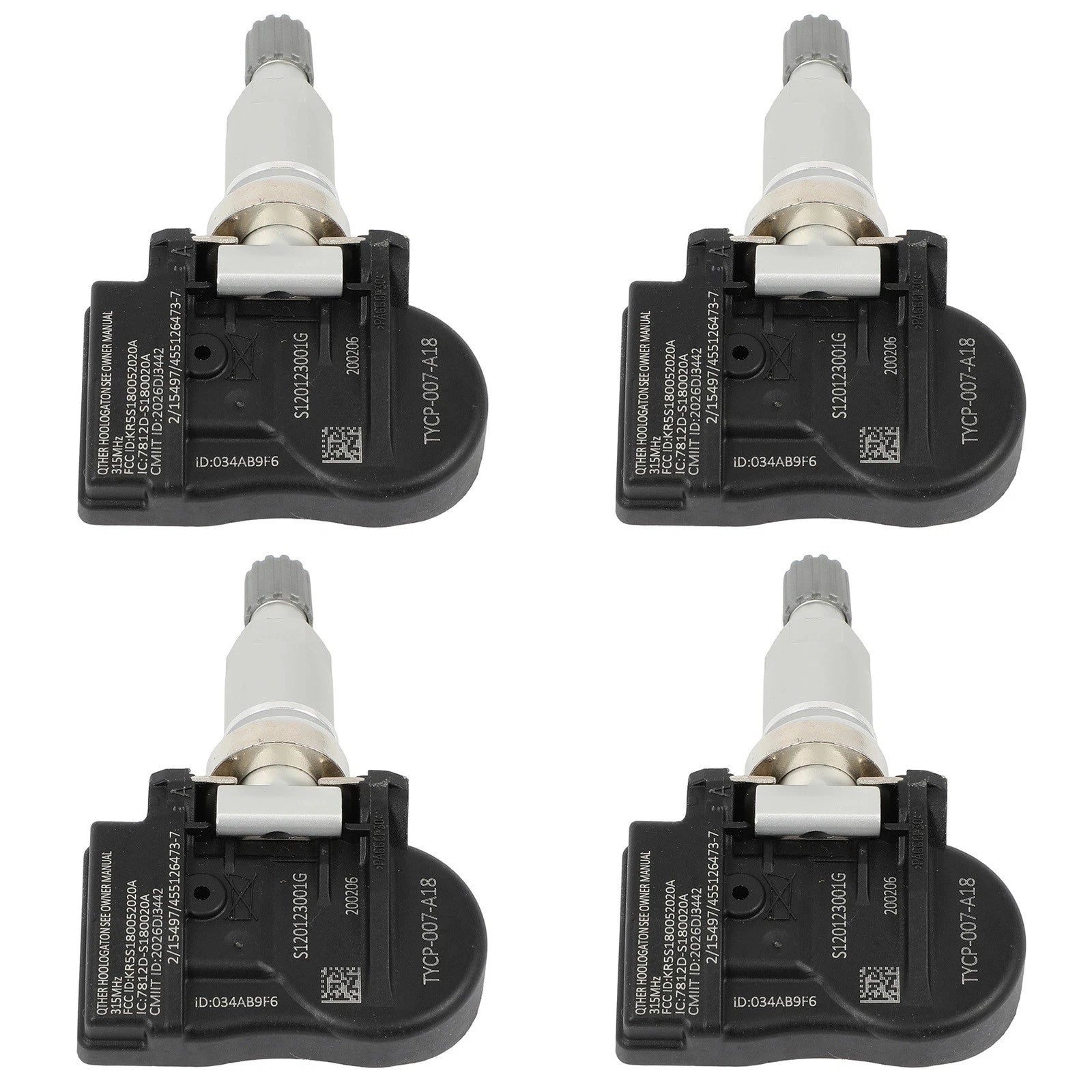 Set of 4 Tire Pressure Monitor Sensors for Land Rover Range Rover Evoque (2012–2019)