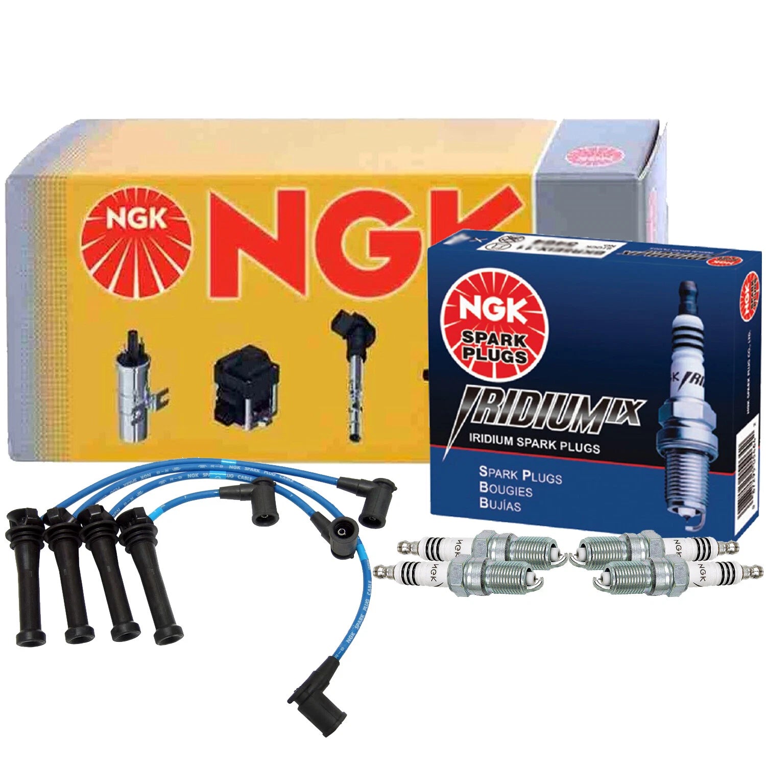 Set of 4 NGK Iridium IX Platinum Spark Plugs for Mazda 6 i 2.3 L4 (2003–2005)
