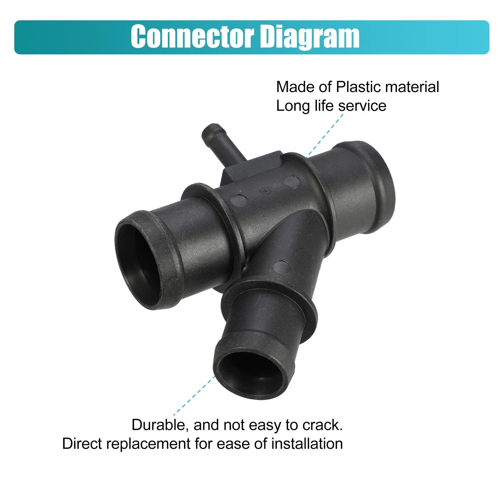Engine Coolant Hose Connector No. 1K0121087H/1K0121087R for Audi TT (2007–2014)