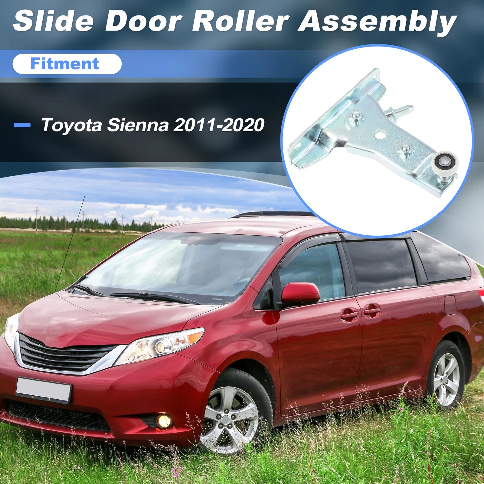 Sliding Door Roller Upper Top Bracket 68320-08021 for Toyota Sienna (2011–2020)
