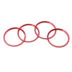 4PCS Red Aluminum Wheel Hub Cap Ring Covers for Audi A4 Q5 TT (2008-2016)