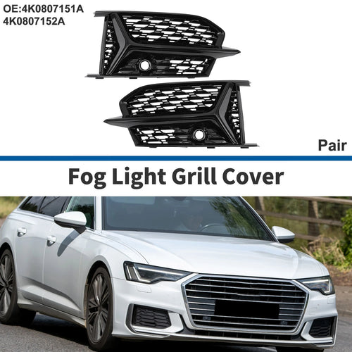 1 Pair Fog Light Grills for Audi A6 (2005–2011) No. 4K0807151A