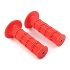Red Rubber 7/8" & 1" Pro Hand Grips for ATV MX Dirt Bike Enduro