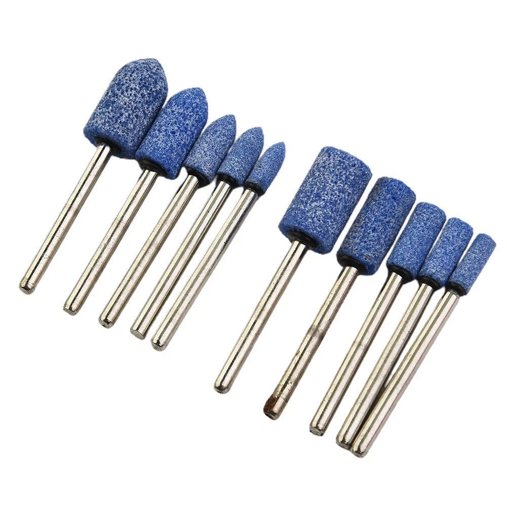 10PC Rotary Tool Grinding Stone Set for Metal Steel Jade (DIY)