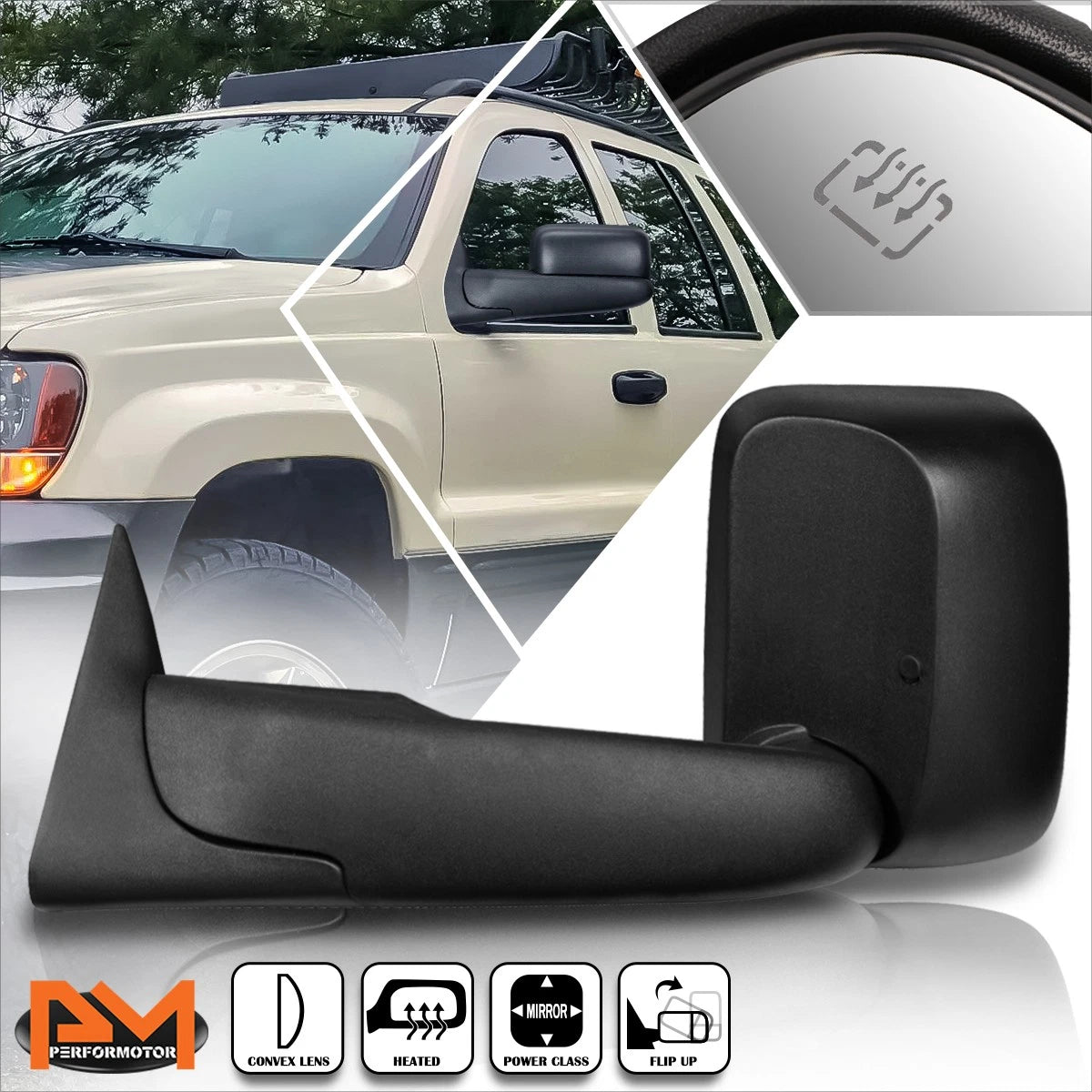 Powered Heated Side Towing Mirror Left for Dodge Ram 1500/2500/3500 (1994–1997)