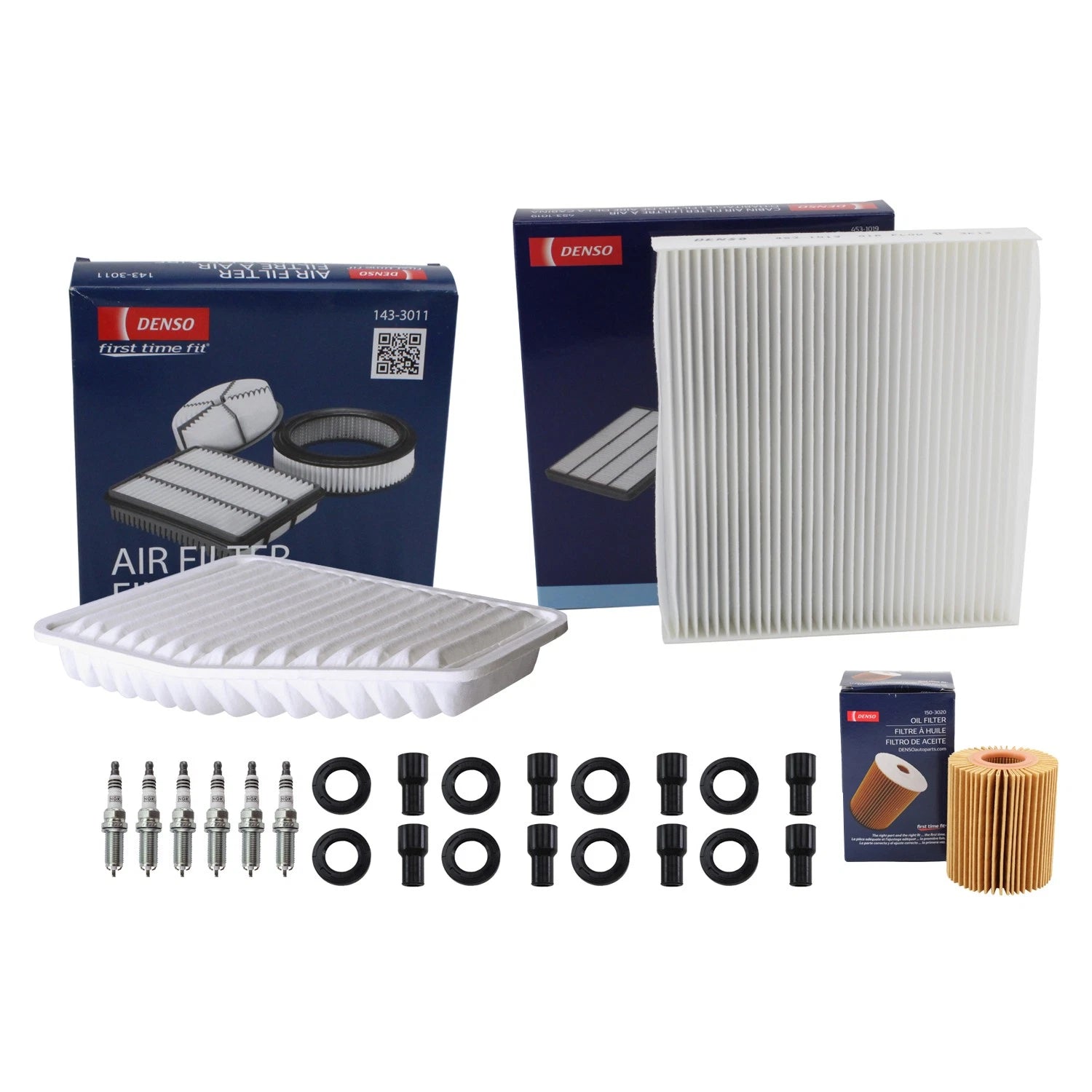 Tune Up Kit with NGK 6 Spark Plugs and Boots for Lexus GS300 GS450h (1998–2019)