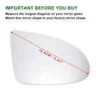 Right Side Mirror Glass Replacement for Audi A2 (2000–2005)