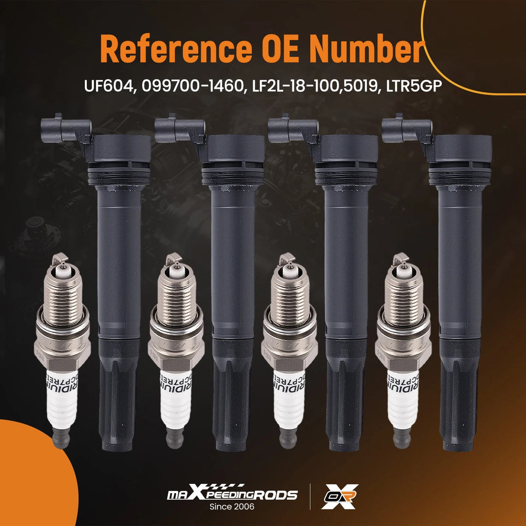 Ignition Coils and Spark Plugs for Fiat 500 2012-2017 (1.4L)