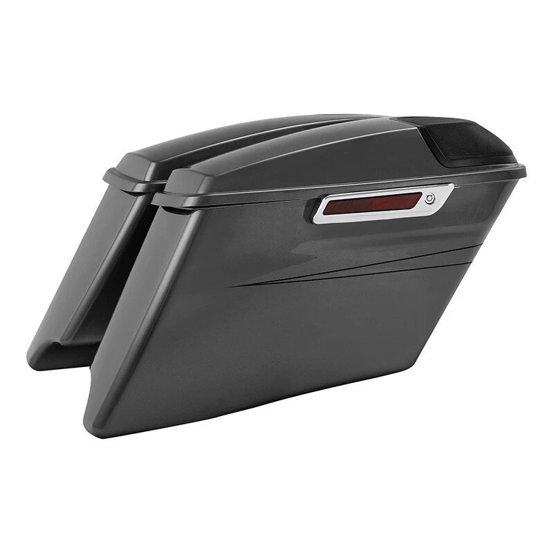 4" Hard Saddlebags for Harley Touring Road Glide (2014–2024) Charcoal Pearl