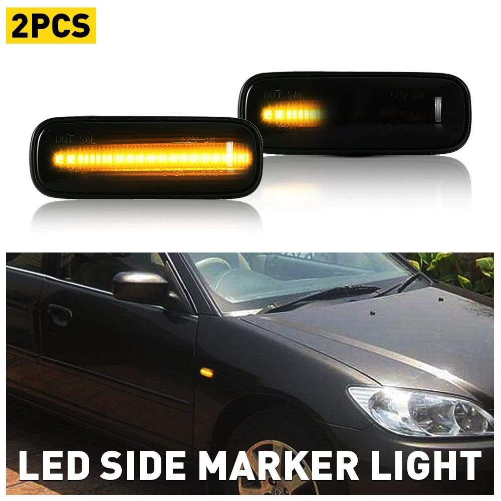 2X Smoked Amber LED Side Marker Light for Honda Ballade (1995–1999)