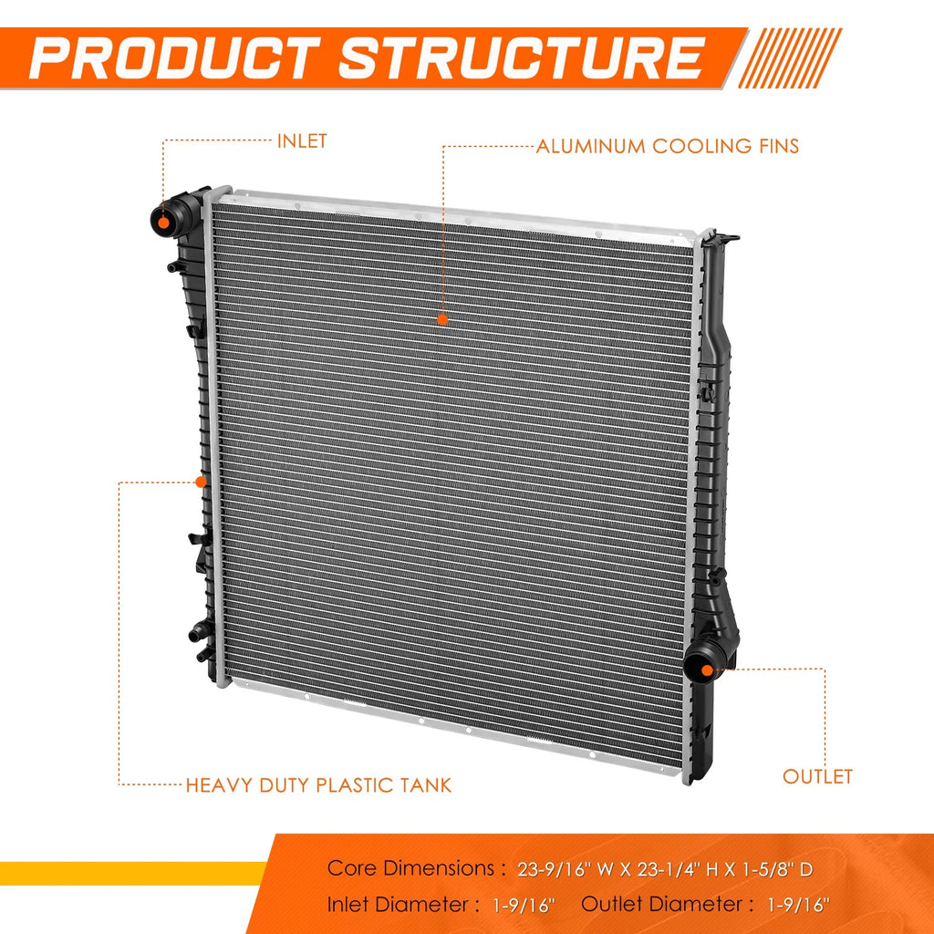 Aluminum Core Cooling Radiator for BMW X5 4.4L 4.6L 4.8L (2000–2006) DPI-2593