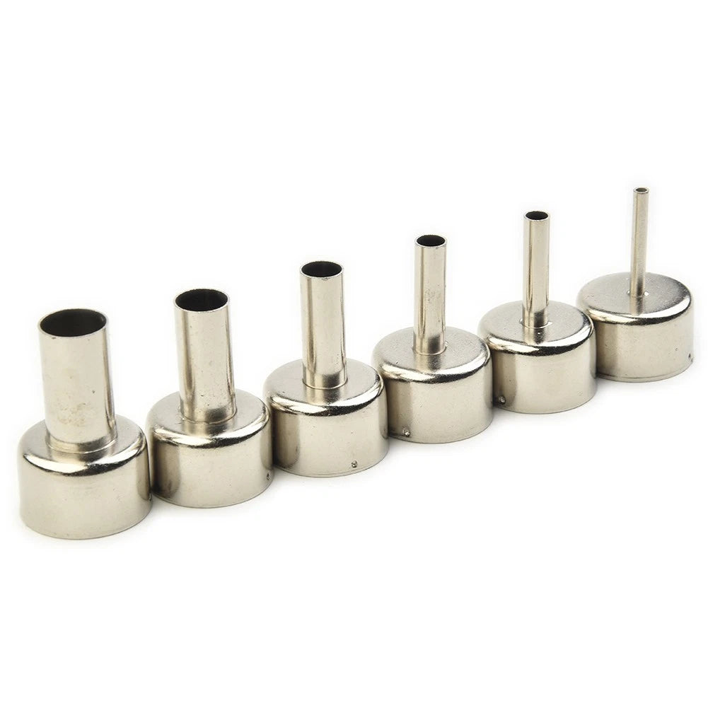 Set of 6 Heat Resistant Nozzles for Soldering Station Hot Air Tools