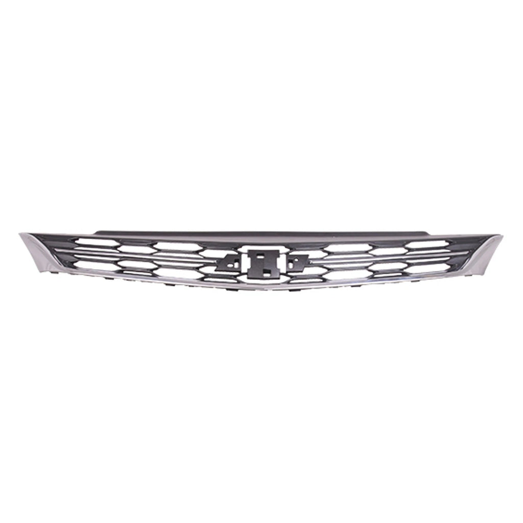 Replacement Black Chrome/Matte Plastic Front Upper Grille (See Compatible Chart)