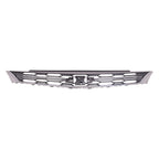 Replacement Black Chrome/Matte Plastic Front Upper Grille (See Compatible Chart)