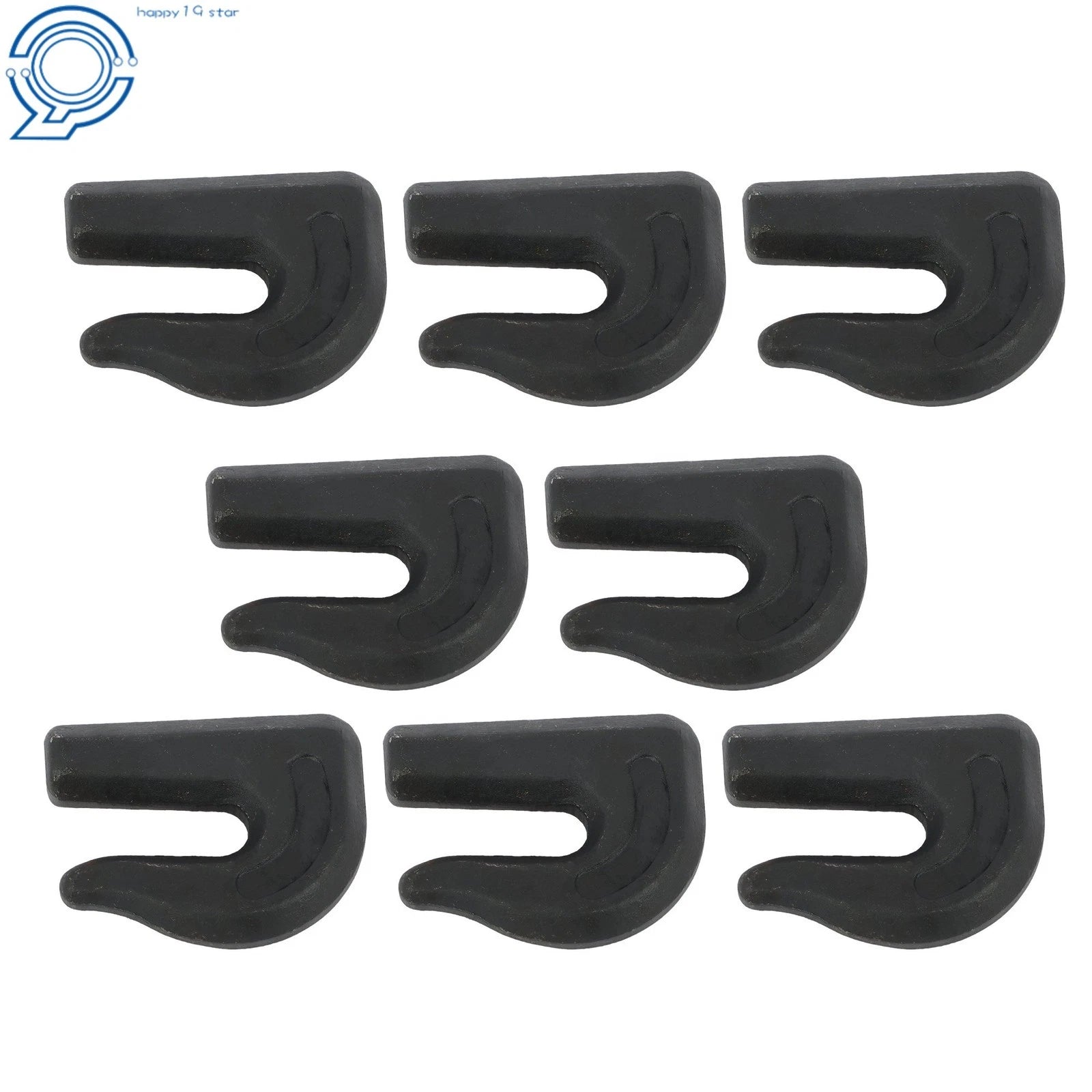 Set of 8 Weld On Grab Hooks for Heavy Duty Chain (6600lbs, G70)