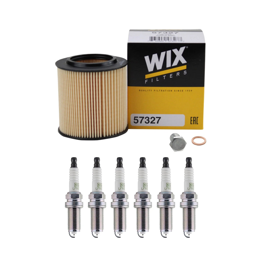 Wix Engine Oil Filter & NGK 6 Platinum Spark Plugs for BMW E60 E70 (2008–2013)