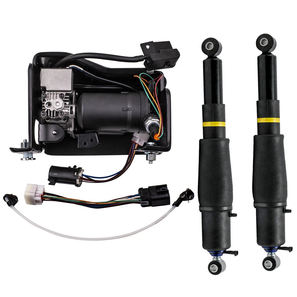 Air Suspension Shocks & Compressor for Escalade Suburban Tahoe Yukon (2000-2020)