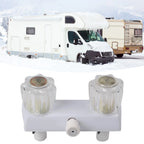Double Knob Diverter RV Shower Faucet for Inside or Outside Use