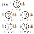 Set of 5 Carburetor Repair Kits for Tecumseh HM70 HM80 HMSK80 HMSK90 (632347 632622)
