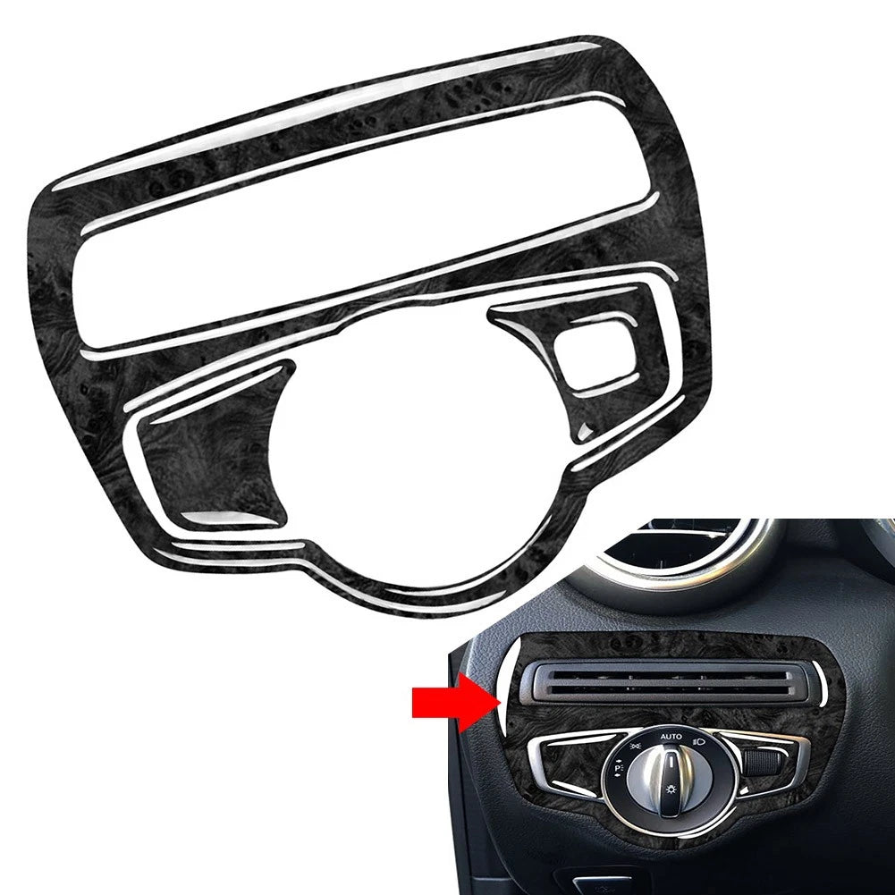 Headlight Switch Cover Trim for Mercedes-Benz GLC C Class (2015–2020) Wood Grain