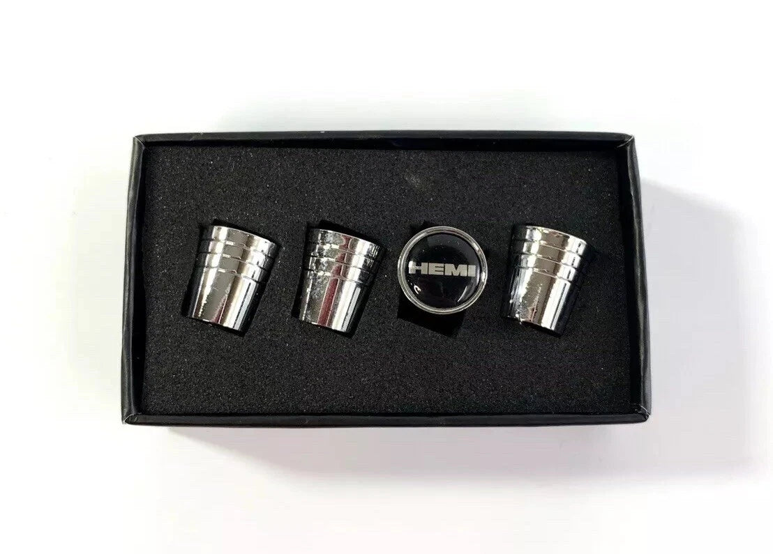 Valve Stem Caps Premium Chrome Tapered for Dodge Hemi (2009–2019)