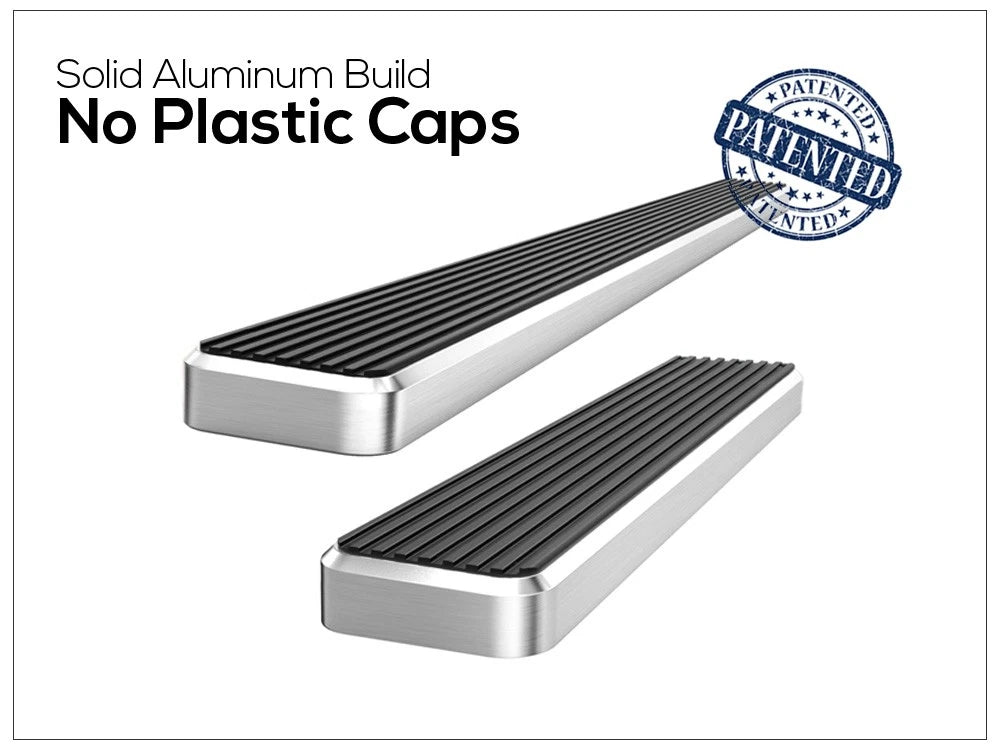 6" Silver Running Boards for Mercedes-Benz Metris Cargo Van (2016-2023)