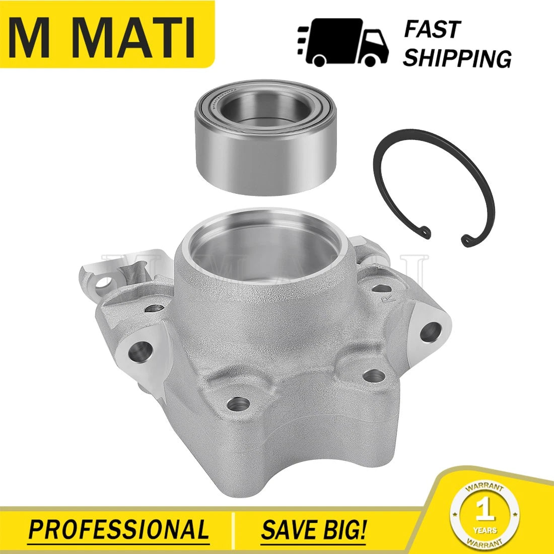 Right Wheel Bearing Carrier & Bearing Ring for Polaris RZR XP 4 Turbo (2017–2021)