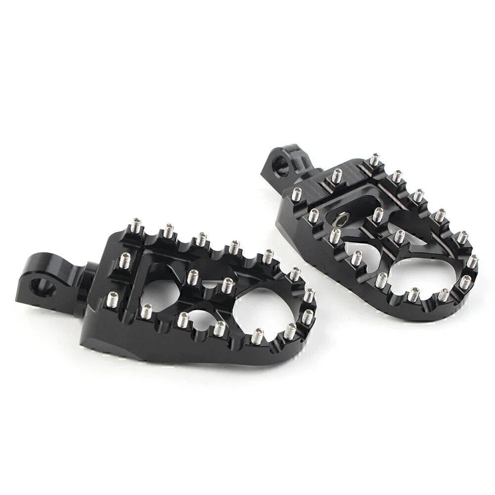 Black  Wide Fat Foot Pegs MX Style for Harley Dyna Sportster Bobber