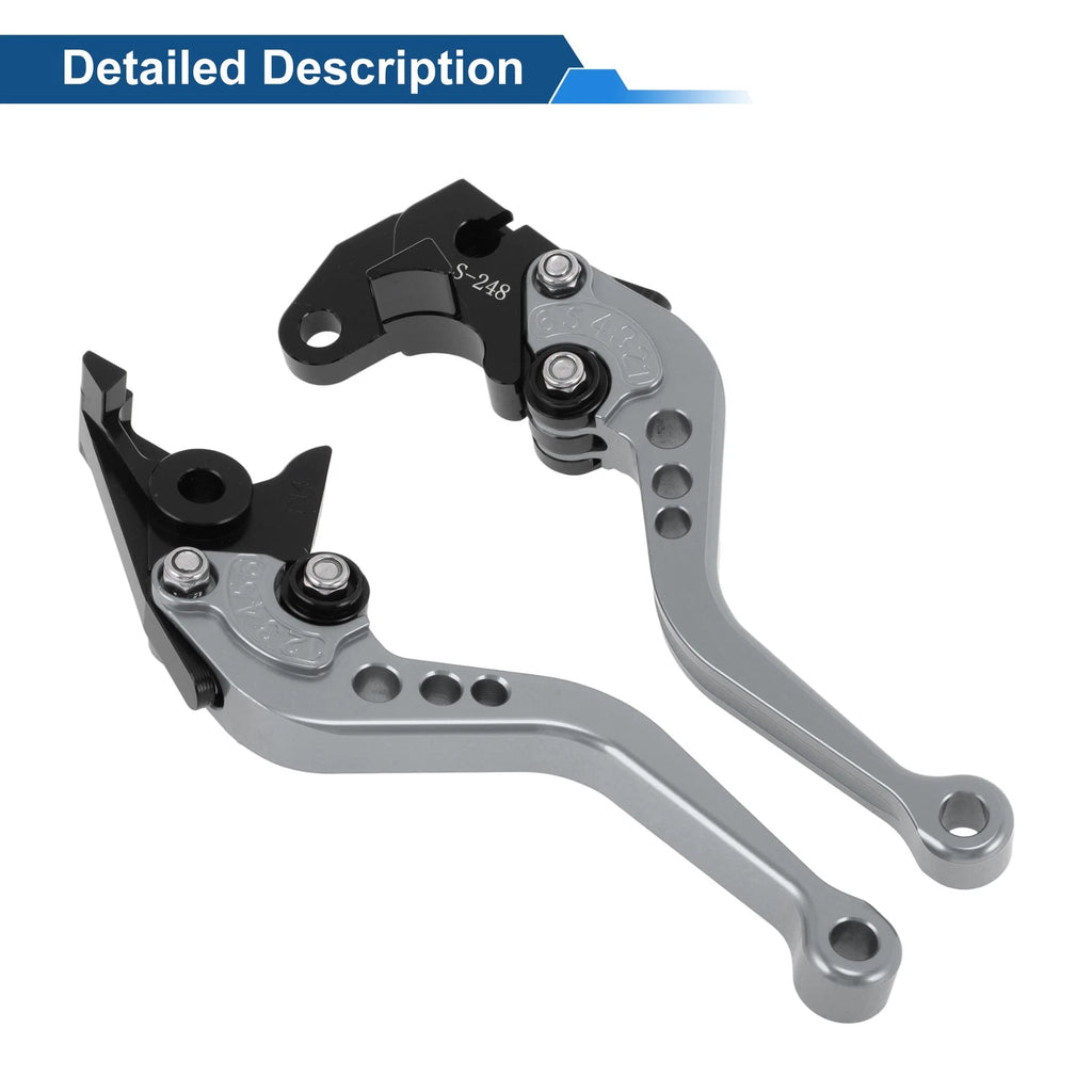 Short Brake Clutch Levers for Suzuki GSX-8R (2023–2025) Aluminum Alloy Titanium Tone
